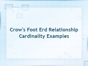 Crow's Foot Erd Relationship Cardinality Examples